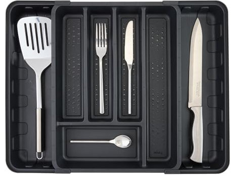 Minky Extendable Cutlery Sorter, Drawer Organiser, Storage & Utensil Holder, Cutlery Trays, Kitchen Tools & Gadgets, UK Made