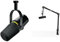 Shure MV7+ Podcast Mikrofon-Verbessertes Audio, LED-Touchpanel by Gator Deluxe Podcast Gelenk-Mikrofonarm mit Kabelkanal, schwarz (SH-BROADCAST1)