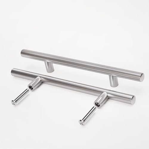 woplus Schublade Türgriff Möbelgriffe Schrank Stangengriff Bohrlochabstand Inkl. Schrauben GriffeT Stangen-Ø: 12 mm Lochabstand 190 mm Edelstahl (5 Stück)