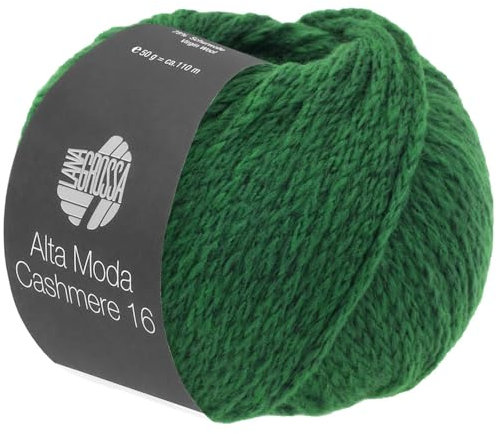 LANA GROSSA Alta Moda Cashmere 16 | Feinste 16 Mikron Merinowolle mit Kaschmiranteil | Handstrickgarn aus 78% Schurwolle (Merino) 12% Kaschmir & 10% Polyamid (Nylon) | 50g zum Stricken | 110m Garn 77