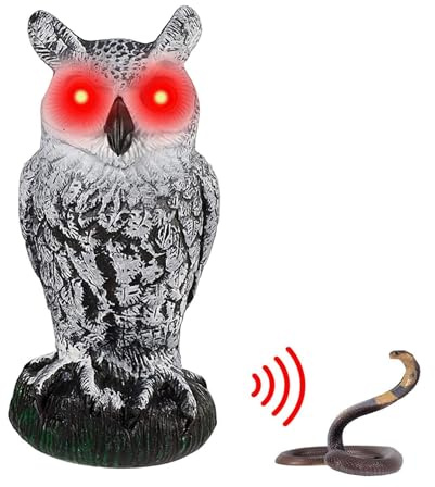 Eule mit Bewegungserkennung Köder Eule Vogelscheuche Figur