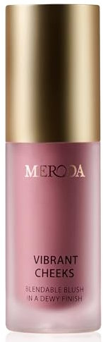 MERODA® Vibrant Cheeks Liquid Blush [ZARTES & GLOWY FINISH] - Rouge Hochpigmentiert & Flüssig - Langanhaltendes Blushliquid in verschiedenen Tönen (Grape Galore)
