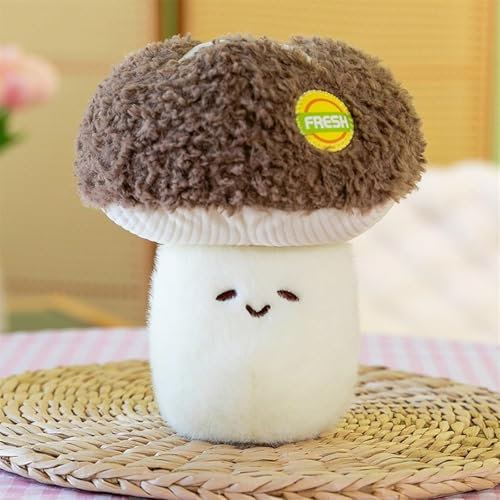 Champracer Gemüse Plüschtier, Mini-Gemüse und Obst-Plüschpuppen, Obst Plüschtier, Realistisch Gemüse, Geschenk für Kinder Mädchen Jungen (23 cm,Pilz)