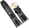 honyeuk 28 Mm Echtes Krokodilleder-Uhrenarmband Für AP 15703 Royal Oak Offshore-Uhrenarmbänder(Black-rosegold)