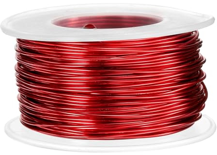 QUARKZMAN 18 Gauge Basteldraht Aluminiumdraht 1,0mm x 30m (D x L) Flexibler Biegsamer Aludraht Metall Schmuckdraht Blumendraht für Schmuckherstellung Modellieren Basteln DIY, Rot