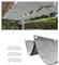 Retráctil Ondulada Toldo Vela 3x3m Toldos Exterior Terraza Impermeable Rectangular Toldo Vela de Sombra con Ojales y Cuerdas 95% Protección UV para Exterior Patio jardín Gris Claro