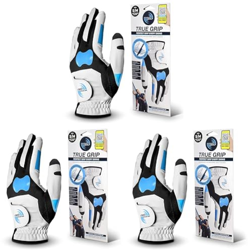 ME AND MY GOLF True Grip Training Golf Glove - Perfect Grip Every Swing-Size S/M Left,White