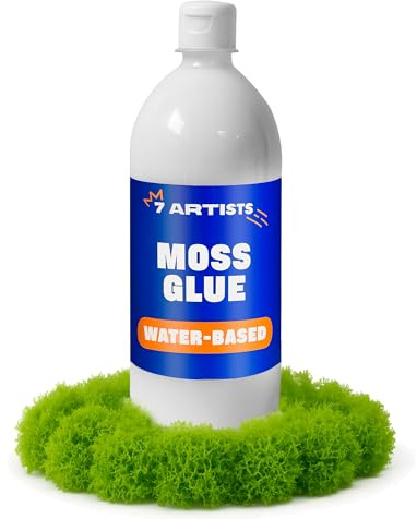 7 Artists Mooskleber 1000 ml – Bastelkleber Transparent Flüssig für Moosbild, Mooswand und Pflanzenwand | Geeignet für Kunstmoos, Moos Deko, Basteln, Moosbilder, Islandmoos und Moos Konserviert
