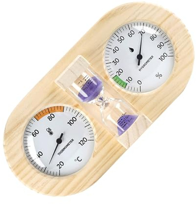 SEWOART Sanduhr-Timer Raumthermometer Innen Hygrometer Thermometer -Sauna Sauna -Timer Sauna -luftfeuchtigkeitsmonitor 15 Minuten Sandglas Timer Countdown -Uhr Für Purple