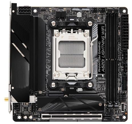Placa Base para Juegos Fit For ASRock A620I Lightning WiFi Compatible con AMD A620, procesadores R9 7950X 7900X R7 7800X3D 7600X AM5 DDR5 USB3.2 Gen2 M. Mini-ITX