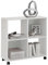 Beauty.Scouts Möbel FD Regal mit Rollen, Standregal Pan - in weiß in 72x78x33 cm, Arbeitszimmer, Büro, Wohnzimmerschrank, Wohnzimmer, Flur, Diele, Küche, Schlafzimmer Farbe Eiche Nachbildung