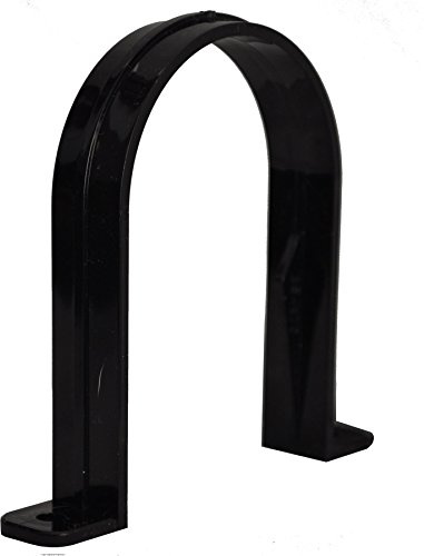 Round Downpipe Bracket - Black - Pack of 2