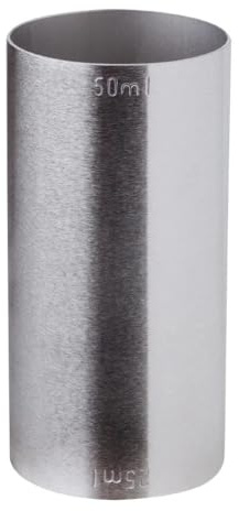 Beaumont Stainless Steel Spirit Drinks Jigger Measure 25/50ml - Alcohol, Cocktail Measure Bartender Mixing Tools CZ355 | Dual-sided measure aids bartenders in consistent portion control for spirit drinks, cocktails, and fast-paced mixing.