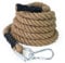Aoneky Gym Climbing Ropes with Clip for Training, Fitness, Strengthen Muscle Power, Battle, Exercise, Extra Thick 30mm, 40mm Diameter (30mm × 30 Ft)