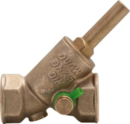 JS Rückschlagventil - Rückflussverhinderer DVGW mit Entleerung - Schrägsitz - messing 1/2 Zoll