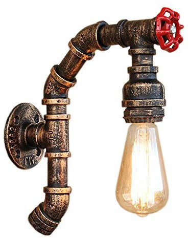 COCOL 40W Rustikal Ländlich Antikes Messing Feature Ambientelicht Wandleuchter Wandleuchte braun(Mit Schalter)