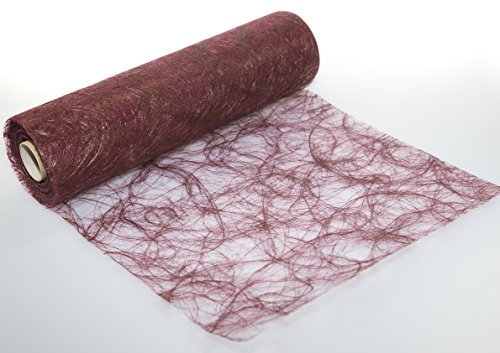 Sizoweb Tischläufer Tischband 25 Meter Rolle zur Dekoration für verschiedene Anlässe wie Ostern, Weihnachten, Hochzeit oder Taufe (Farbe: Bordeaux, Maße: 30 cm x 25 m, besonders robust, abwaschbar)