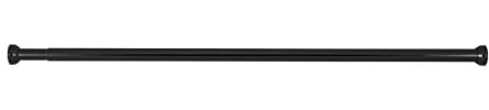 WENKO Barre de Douche télescopique Noir 70-115 cm - Tringle pour Rideau de Douche, Aluminium, 2 x 2 cm, Noir