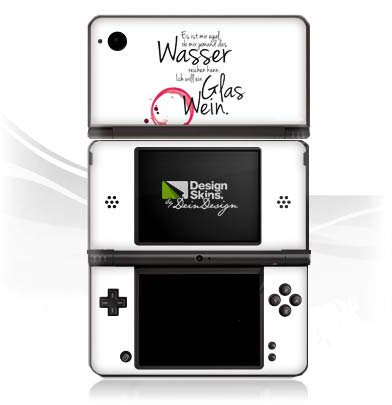 DeinDesign Skin kompatibel mit Nintendo DSi XL Folie Sticker Wein Sprüche Statement