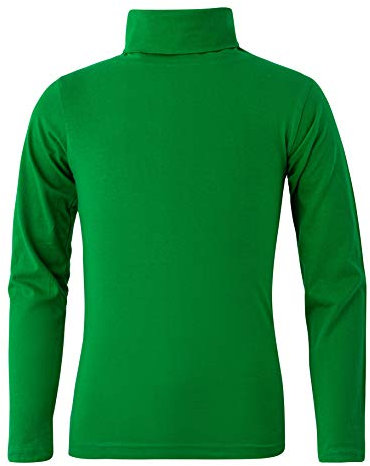 Girls Kids 100% Cotton High Neck Long Sleeve Polo Tops Turtle Roll Neck Top Basic Age 2 to 13 yrs (4/5 yrs, Green)