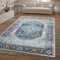 TT Home In-& Outdoor Teppich Küche Wohnzimmer Wetterfest Balkon Vintage Design Abstrakt, Farbe: Blau 2, Größe:80x150 cm