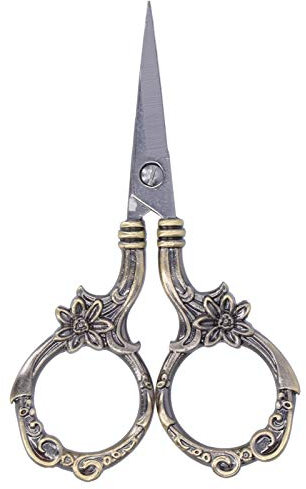 Vintage Blumenschere European Style Schere Handarbeit Schere Stickerei Retro Schere Edelstahl Schere DIY Craft Collection(#3)