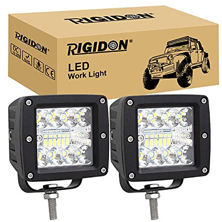 RIGIDON 2 Pcs Würfel led arbeitsscheinwerfer, 12V 24V 3 Zoll 8cm 42W led Spot Strahler, offroad beleuchtung für Auto SUV ATV, Traktor, LKW, 4x4 nebelscheinwerfer, arbeitslicht 6000K Weiß