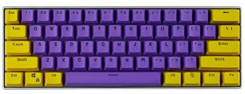 JakeTsai Keycaps KEEZSHOP 61 Tastenkappen mit Hintergrundbeleuchtung, zweifarbig, mechanisch, PBT-Tastenkappe für GH60 / RK61 / ALT61 / Annie/Keyboard Poker-Tasten (nur Tastenkappen)