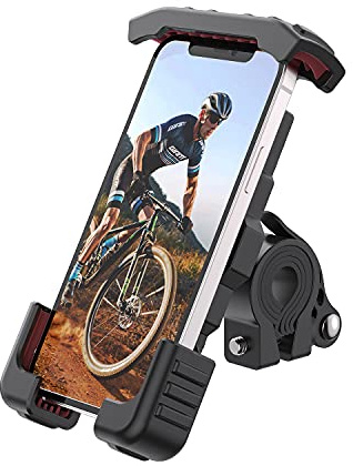 Stouchi Bike Phone Holder,Universal Bicycle/Motorbike/Motorcycle Mobile Holder,360° Rotatable Adjustable for Phone 12Mini,12 Pro Max,11 Pro,XS 8P 6S,Samsung Galaxy S20 S10,Huawei,All 4.7-6.8 Devices
