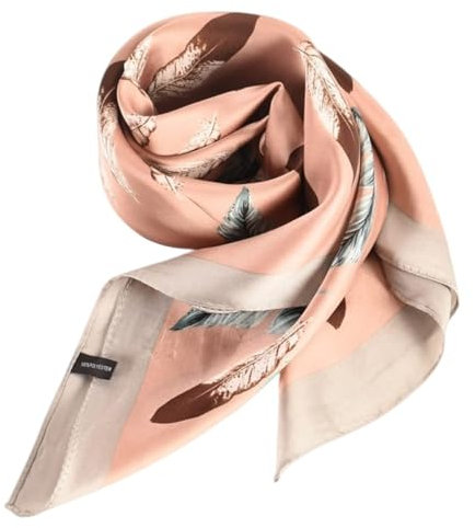FAIRYGATE Tücher Damen Frühling Seidentuch Haare Seidentücher Seidenschal Kleiner Schals & Tücher Bandana Halstuch Kopftuch Sommer Vierecktuch Seide Tuch Schal 70 x 70 cm 93018
