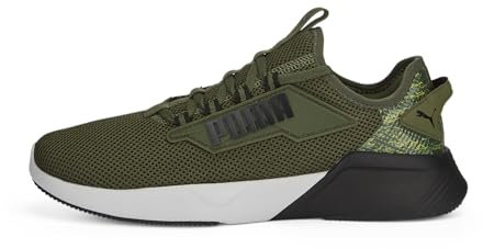 PUMA Unisex Adults' Sport Shoes RETALIATE 2 CAMO Road Running Shoes, GREEN MOSS-PUMA BLACK-FEATHER GRAY, 41