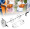 LZQ Set di spiedo per barbecue con motore, 107 cm, spiedo girevole in acciaio inox 304, 220 V - 240 V, con 4 aghi per carne