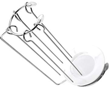 DOITOOL Vertical Skewer Hanging Skewers Stand Stainless Steel Barbecue Skewer Stand BBQ Kabob Skewers Hanger Holder with 5 Flat Grilling Skewers for Home Outdoor