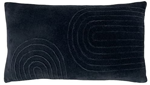 furn. Mangata Polyester Filled Cushion, Cotton, Black