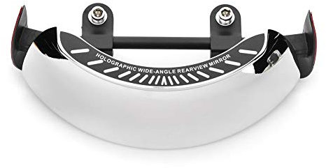 Akozon Motorrad Rückspiegel 180° Ultra Wide Angle Zentrale Motorrad Spiegel Backspegel Holografisk Verchromter Sicherheitsrückspiegel Toter Winkel Seitenspiegel Universal für Motorräder