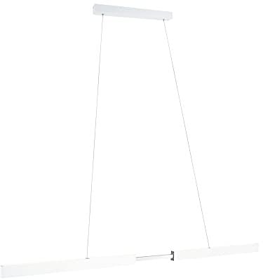 Paulmann 79889 LED Pendelleuchte Aptare incl. 1x18 / 1x18 Watt dimmbar Deckenlampe Weiß matt gebürstet Hängelampe Metall Pendellampe 2700 K