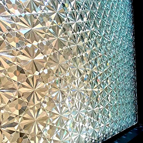 Cinbee Film décoratif 3D pour fenêtre, auto-adhérent, électrostatique, opaque, brise-vue, 40 x 200 cm, motif vintage, rétro