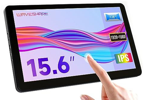 Waveshare 15.6inch HDMI LCD with Case(Type H), Capacitive IPS Touch Screen, Compatible with Raspberry Pi/Jetson Nano/PC