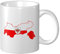 Kaffee Tasse Flaggenkarte Von Tirol Keramik Tasse Bedruckt Geschenk Tasse Männer Dekorativ Tasse, Für Daheim, Kinder, Büro, 330Ml