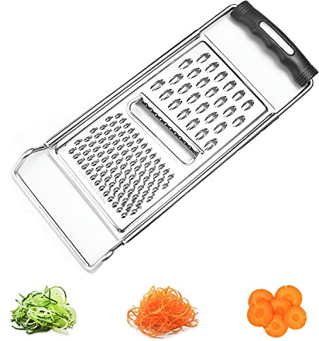 Mehrzweckreibe, Reibe Aus Edelstahl, Zester Und Reibe, Kartoffelreibe, Universalreibe, Gurkenreibe, Kitchen Essential Käsereibe, Für Gemüse, Obst, Karotten, Gurken, Zwiebel, Käse, Ingwer