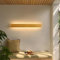 LED Wandleuchte Innen Holz Wandlampe Bambus Holz Lange Wandleuchte 24W WarmWeiß 3000k Lampe Holz Modern Wandbeleuchtung Für Schlafzimmer Wohnzimmer Flur Treppenhaus Innenbeleuchtung Nachtlampe,80cm