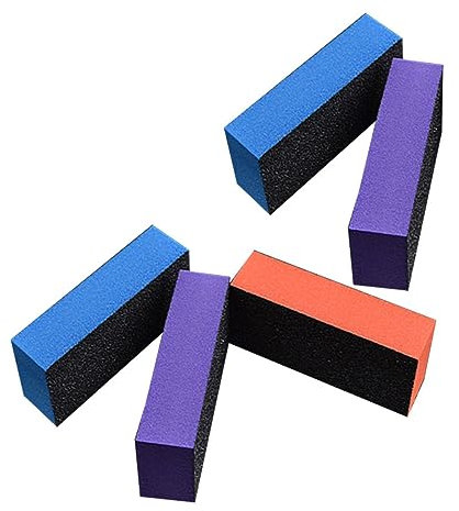 Lot De 5 Limes À À Trois Faces En Éponge Pour Manucure Et Pédicure