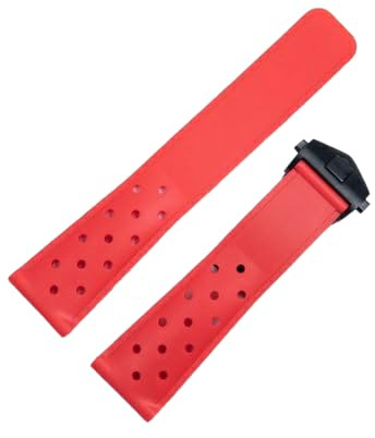 London Craftwork Silikon Armband Kompatibel Mit Tag Heuer Uhr Monaco Carrera Formel 1 Uhr 22mm Silber Schließe