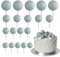 ASTARON 20 Pcs Mini Balloons Cake Topper Sticks Gray Balls Cake Picks for Wedding & Birthday