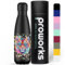 Proworks Trinkflasche aus Edelstahl | 24 Stunden kalt und 12 Stunden heiß – Vakuum-Wasserflasche – Isolierflasche für Sport, Laufen, Radfahren, Yoga und Camping – 500ml – Farbspritzer – Tiger