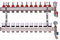 Stainless Steel Underfloor Heating Manifolds 2-12 Port Options (11 Ports)