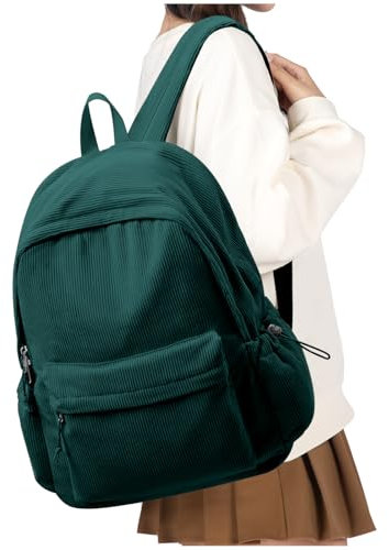 suradar Schulrucksack Teenager Damen Causal Travel Schultaschen 14 Zoll Laptop Rucksack für Mädchen im Teenageralter Leichter Rucksack Wasserabweisend Bookbag College Work Daypack dunkel oder tiefgrün