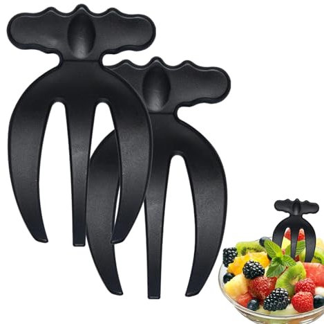 Kuehssn Salathände Salatzange 2Stk Salatbesteck, Salathände Zum Servieren, Salatrührzange,Haushaltsküchen-Wurfbesteck Für Salat, Tragbare Rührzange Mit Breitem Griff Zum Mischen Und Werfen