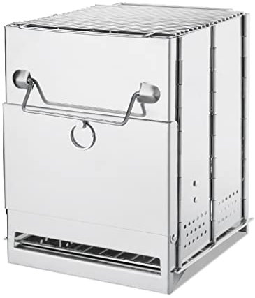 hgnxa Outdoor Kaminholzofen Tragbar Camping Grill Reise Klappbar Edelstahl Holzofen Holzkohle Kochen