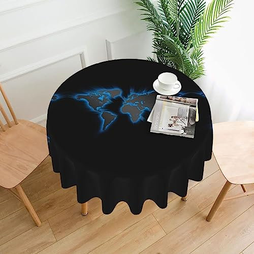 UVBDF Weltkarte-Tischdecke, staubdichte Tischdecke für Küche, Esszimmer, Tischdekoration
